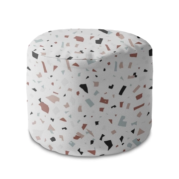 Sitzsack runde fußhocker Brown Terrazzo