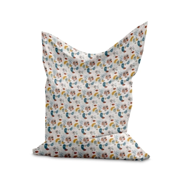 Sitzsack Pillow Abstract Faces
