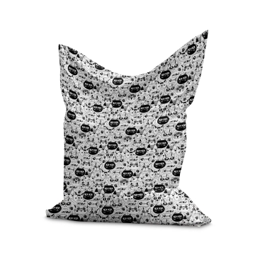 Sitzsack Pillow Black and White Cats