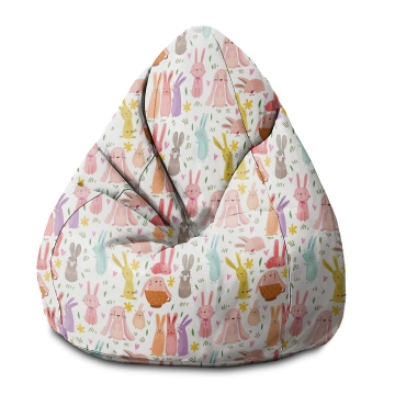 Sitzsack Pearshape Colorful Rabbits