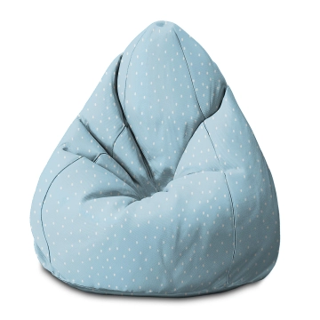 Sitzsack Pearshape White Dot on Blue