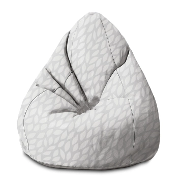 Sitzsack Pearshape Gray Abstract Leaves