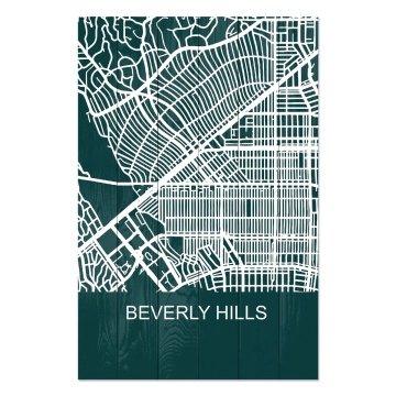 Bild auf Holz Beverly Hills